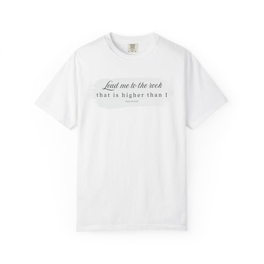 Lead Me to the Rock Christian T-Shirt – Psalm 61:2 Scripture Tee
